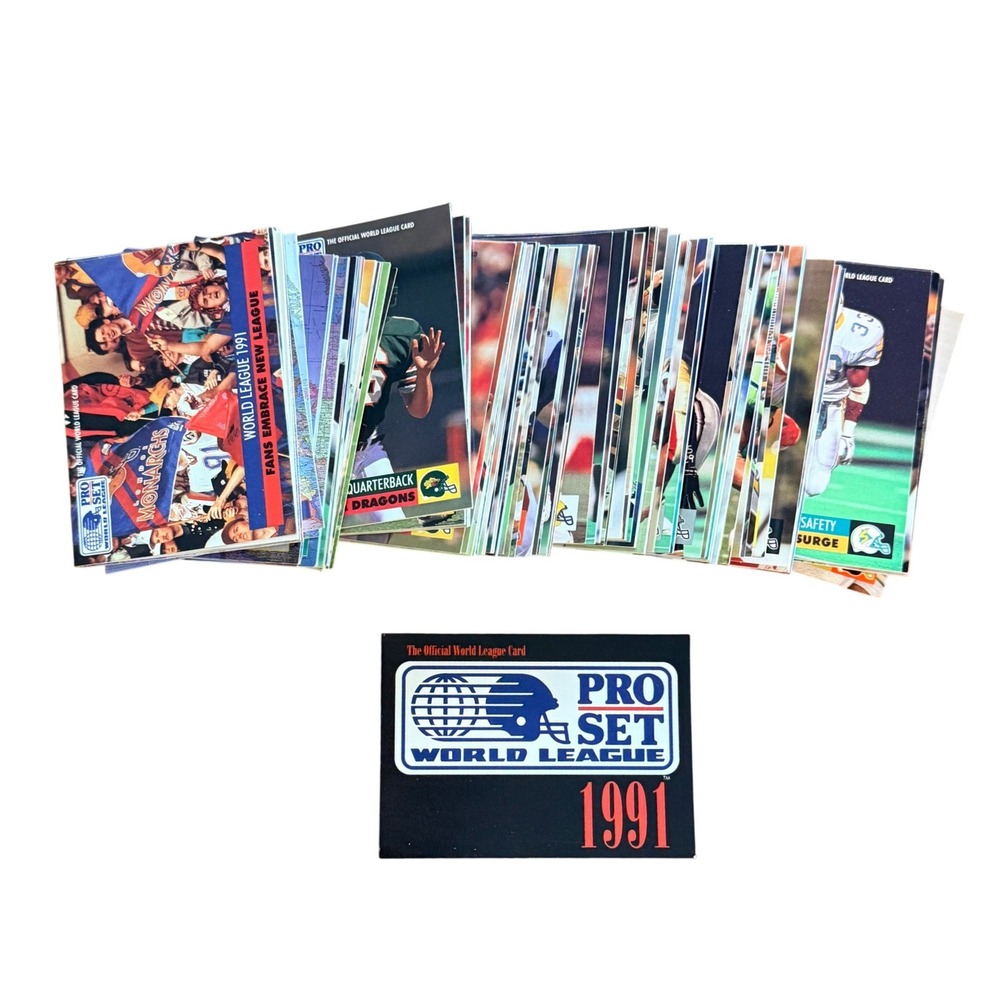 Pro Set 1991 World League Trading Cards Complete Set 1-150 Vintage Football 1991